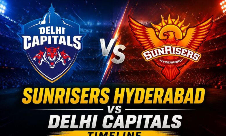 Sunrisers Hyderabad vs Delhi Capitals timeline