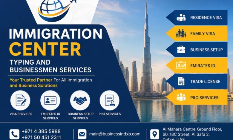 Immigration Center Typing and Businessmen Services?